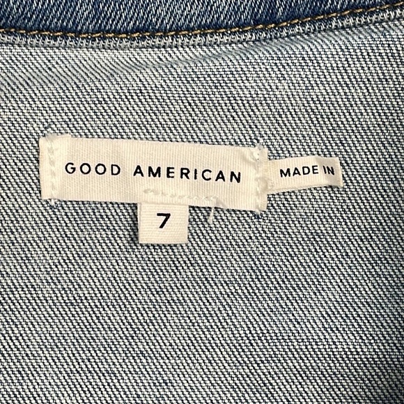 New Good American Fit For Success Jumpsuit in Blue274 Denim Jean Sz 7 - Picture 8 of 14